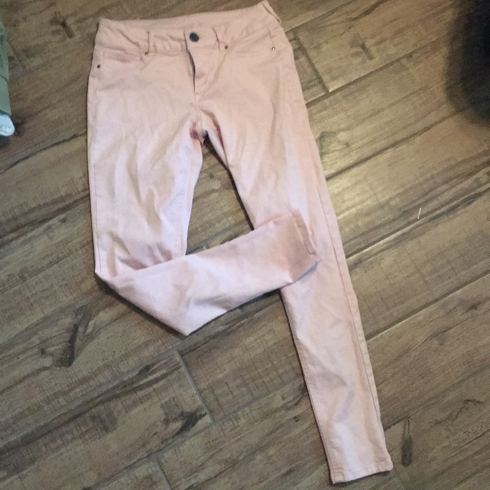 light pink skinny jeans
